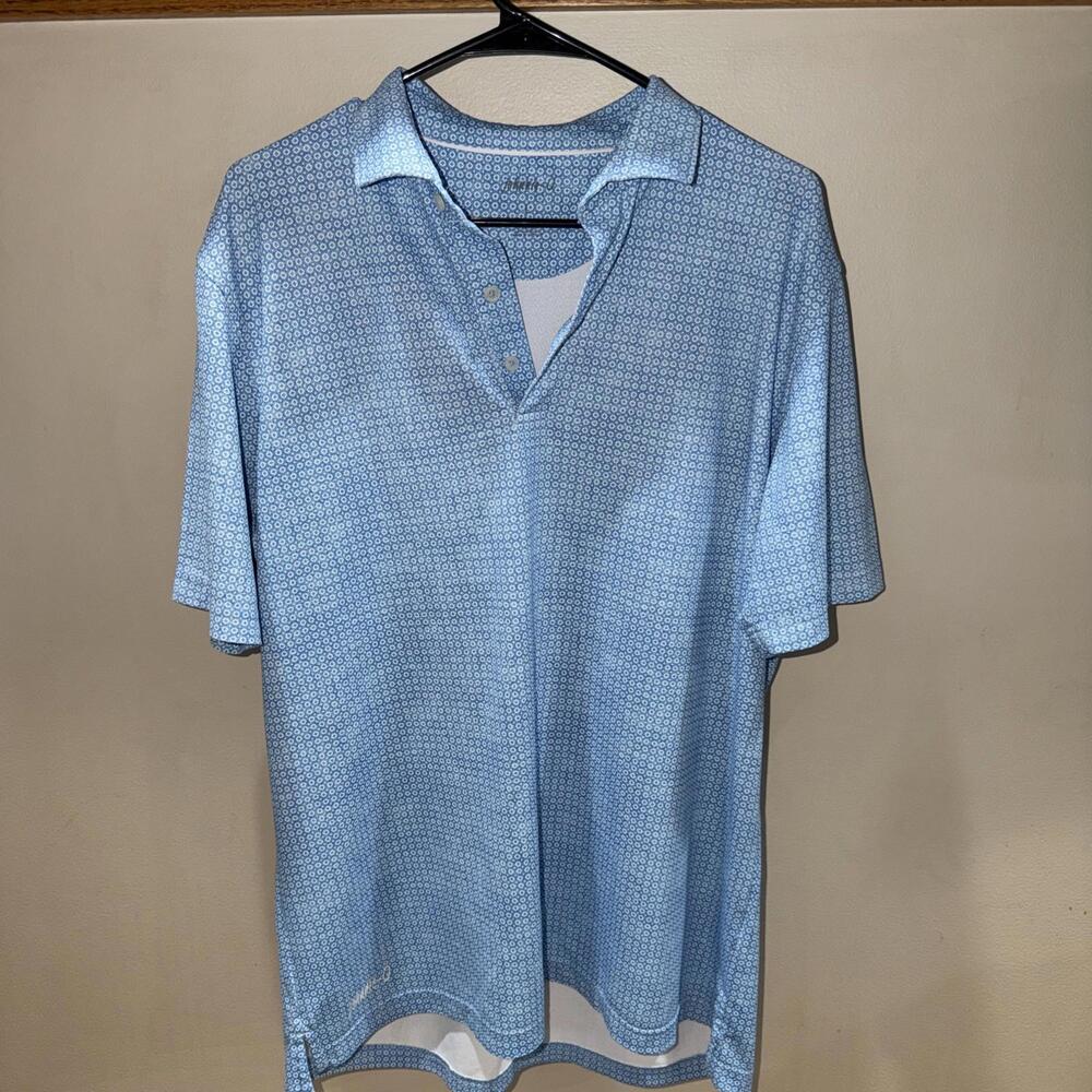 Johnnie O Shirt Men's L Performance Polo Liberty Board Blue